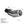 Univerzální koncovka tlumiče výfuku kulatá 80mm délka 170mm montážní průměr 50mm-2