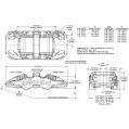 Brzdový třmen Wilwood 120-14004 Aero4 universal pravý 4 písty černý-2