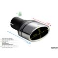 Univerzální koncovka tlumiče výfuku oválná 120×80mm délka 80mm montážní průměr 60mm-2