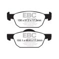 DPX2154 Brake Pads ULTIMAX2 EBC Brakes for Honda Civic 9th Gen FK Civic 10th Gen Civic Tourer Civic 9th Gen FK Sport-2