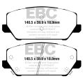 DPX2343 Brake Pads ULTIMAX2 EBC Brakes for Hyundai Hyundai Portugal Kauai N Kona N i30 N PD-2