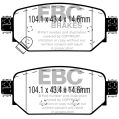 DP43081R Brake Pads YELLOWSTUFF EBC Brakes for Mazda 3 BN Mazda 3 BN CX3-2
