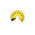 Ecumaster Rotary Switch 8pos Gauge Faces Yellow Y02-3