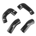 Silikon hadice intercooleru Kit FMIC.EU for Porsche 911 997 Turbo 3.6L - Černý-2