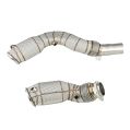 Downpipe FMIC.Pro for BMW F80 M3 S55 USA + CAT with heat shield-3