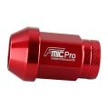 Hliníková matice kola FMIC.Pro M14x1,25 červená 1 ks. kuželovitý-3