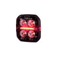 Výstražné a poziční LED světlo Purelux Ultra Slim Square oranžovo / červené 60mm 12V 24V 8W-3