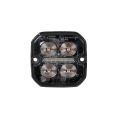 Výstražné a poziční LED světlo Purelux Ultra Slim Square oranžovo / červené 60mm 12V 24V 8W-5