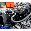 Nerezový difuzor ventilátoru pro hliníkový chladič IOD Performance pro Nissan Patrol Y61-5