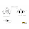 IRP nastavitelné camber caster desky pro stavitelný podvozek M14x1.25 BMW E30 E34-3