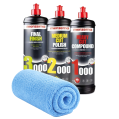 MENZERNA Sada lešticích past 1000 2000 3000 3x250ml mikrovláknová utěrka korekce laku-1