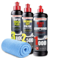 MENZERNA Sada lešticích past 1000 2500 3800 3x250ml mikrovláknová utěrka – korekce laku show car finish-1