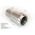 Univerzální koncovka tlumiče výfuku kulatá 80mm délka 110mm montážní průměr 50mm-2