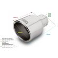 Univerzální koncovka tlumiče výfuku kulatá 100mm délka 120mm montážní průměr 60mm-2