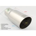 Univerzální koncovka tlumiče výfuku kulatá 76mm délka 120mm montážní průměr 60mm-2