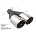 Univerzální koncovka tlumiče výfuku kulatá 76mm délka 230mm montážní průměr 50mm-2