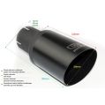 Univerzální koncovka tlumiče výfuku kulatá 80mm délka 120mm montážní průměr 50mm-2