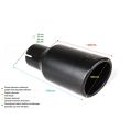 Univerzální koncovka tlumiče výfuku kulatá 80mm délka 120mm montážní průměr 50mm-2