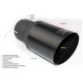 Univerzální koncovka tlumiče výfuku kulatá 90mm délka 120mm montážní průměr 55mm-2