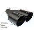Univerzální koncovka tlumiče výfuku kulatá 80mm délka 210 mm montážní průměr 50mm-2