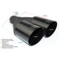 Univerzální koncovka tlumiče výfuku kulatá 76mm délka 120mm montážní průměr 60mm-2