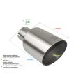 Univerzální koncovka tlumiče výfuku kulatá 100mm délka 120mm montážní průměr 50mm-2