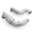 Downpipe with heat shield and catalytic converters for Mercedes-AMG A35 GPF W177 4MATIC EURO 6 without GPF OFF 200 cpsi-3