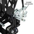 Pedalbox Kit Car podlahová montáž s opěrkou nohou RacingPedalBoxes – Černá-4