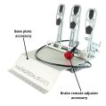 Reverse Pedalbox podlahová montáž s opěrkou nohou RacingPedalBoxes – Šedá-4