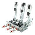 Reverse Pedalbox podlahová montáž s opěrkou nohou RacingPedalBoxes – Šedá-1