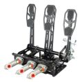 Reverse Pedalbox podlahová montáž s opěrkou nohou RacingPedalBoxes – Černá-1