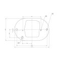 Pěnový Vzduchový Filtr Karburátoru se Základovou Deskou Ramair RS2V2-215-403 for Weber 32 34 DFT 65mm-5