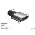 Univerzální koncovka tlumiče výfuku oválná 167×60mm délka 200mm montážní průměr 45mm-2