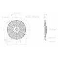 Axiální sací ventilátor SPAL 12V VA13-AP9/C-35A 330 MM-3