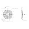 Axiální tlačný ventilátor SPAL 12V VA13-AP51/C-35S 330 MM-3