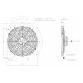 Axiální tlačný ventilátor SPAL 12V VA18-AP71/LL-42S BT KS 385 MM-3