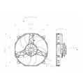 Axiální sací ventilátor SPAL 12V VA26-AP70/LL-44A 280 MM-3