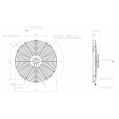 Axiální sací ventilátor SPAL 12V VA18-AP51/C-41A 385 MM-3