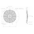 Axiální sací ventilátor SPAL 12V VA18-AP10/C-41A 385 MM-3