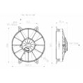 Axiální sací ventilátor SPAL 12V VA15-AP70/LL-39A 255 MM-3