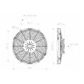 Axiální tlačný ventilátor SPAL 12V VA09-AP50/C-54S 280MM-3