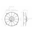 Axiální tlačný ventilátor SPAL 12V VA01-AP70/LL-36S 305 MM-3