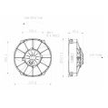 Axiální sací ventilátor SPAL 12V VA02-AP70/LL-52A 225 MM-3