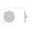 Axiální tlačný ventilátor SPAL 12V VA13-AP70/LL-63S-3