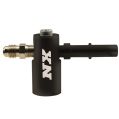 3/8-10mm Late Model Billet Fuel Line Adapter 90-Deg Nitrous Express NX 16185D-1