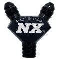 1/8NPT x AN3 x AN3 Billet Pure-Flo Y Fitting Black Nitrous Express NX 16378-1