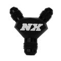 AN8 x AN8 x AN8 Billet Pure-Flo Y Fitting Black Nitrous Express NX 16389-1