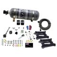 Dual 4150 Conventional Plate System Gasoline Stage 6 50-300Hp with 12Lb Carbon Bottle Nitrous Express NX 30240-12-1