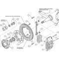 Wilwood 140-10738 Forged Dynapro 6 Hub Přední brzdová sada 12.19 vrtaná červená Cadillac Chevrolet GMC Pontiac-3