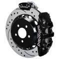 Wilwood 140-13888-D AERO4-MC4 Big Brake Parking Kovaný zadní brzdový kit 14.00 vrtaný černý Ford-1